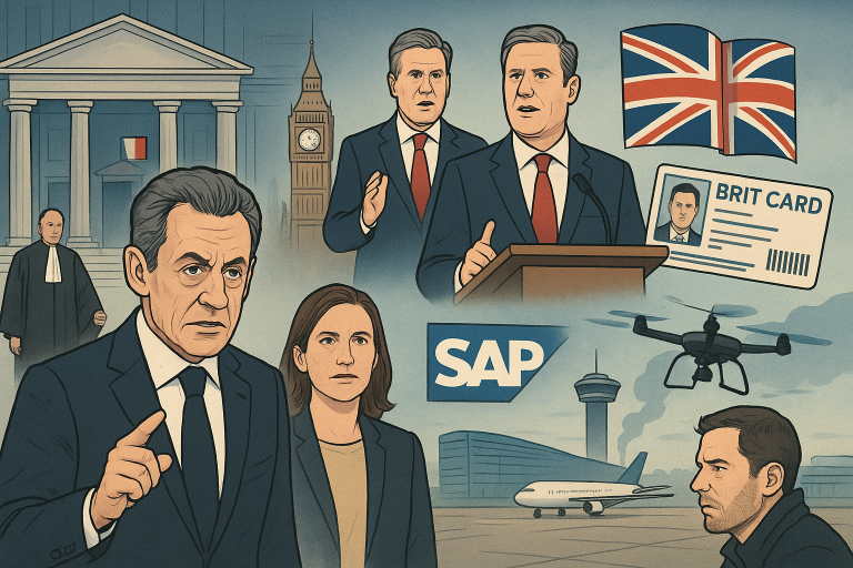 Europe bulletin: Sarkozy sentenced, SAP probe, Denmark drone attacks